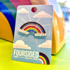 Foursided Chicago Pride Enamel Lapel Pin